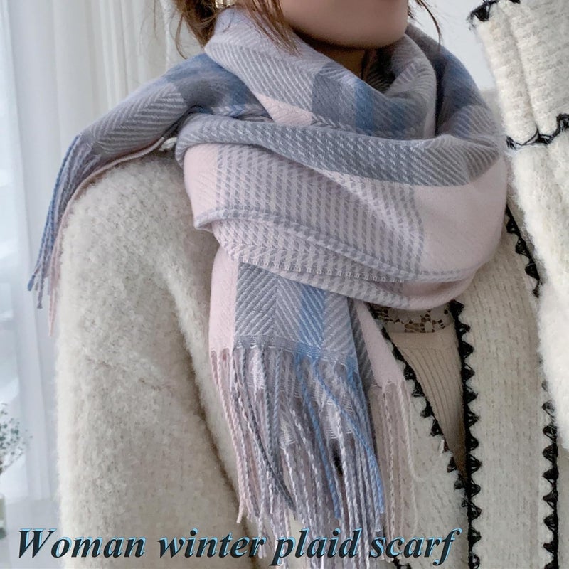 YSense Winter Scarf for Women, Fashion Long Plaid Scarves Warm Big Tartan Blanket Wrap Shawl Ladies Gifts - Image 5